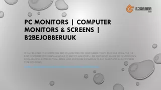 PC Monitors - Computer Monitors & Screens - B2BEjobberuUK