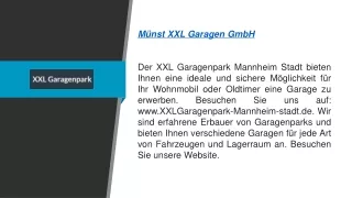 Münst XXL Garagen GmbH  Xxlgaragenpark-mannheim-stadt.de