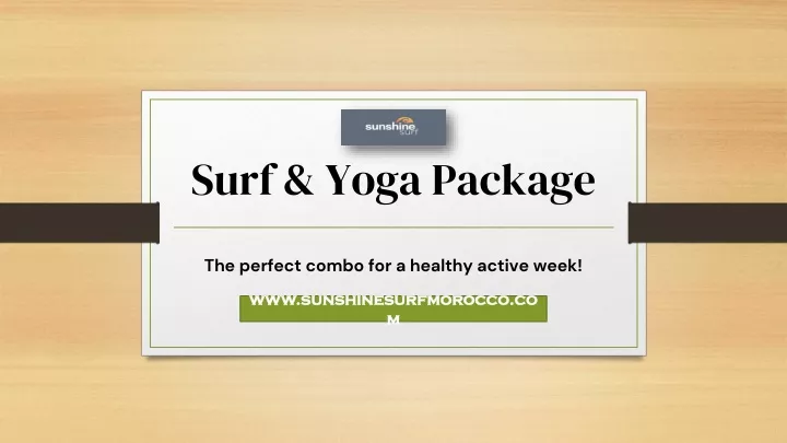 surf yoga package