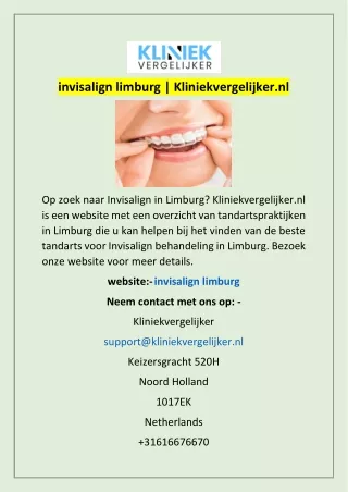 invisalign limburg | Kliniekvergelijker.nl
