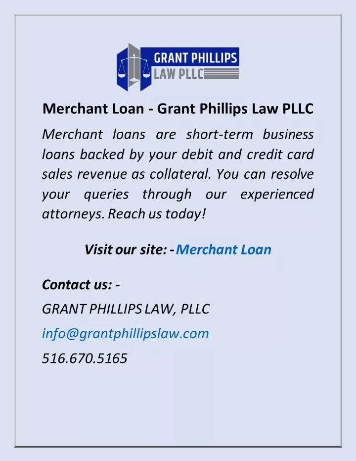 merchant loan grant phillips law pllc