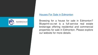 Houses for Sale in Edmonton  Blueprint-co.net