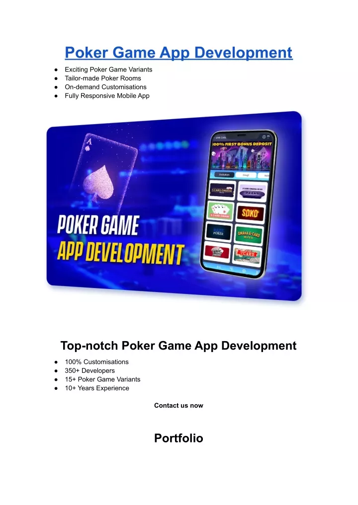 poker game app development