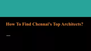 Best Architects In Chennai