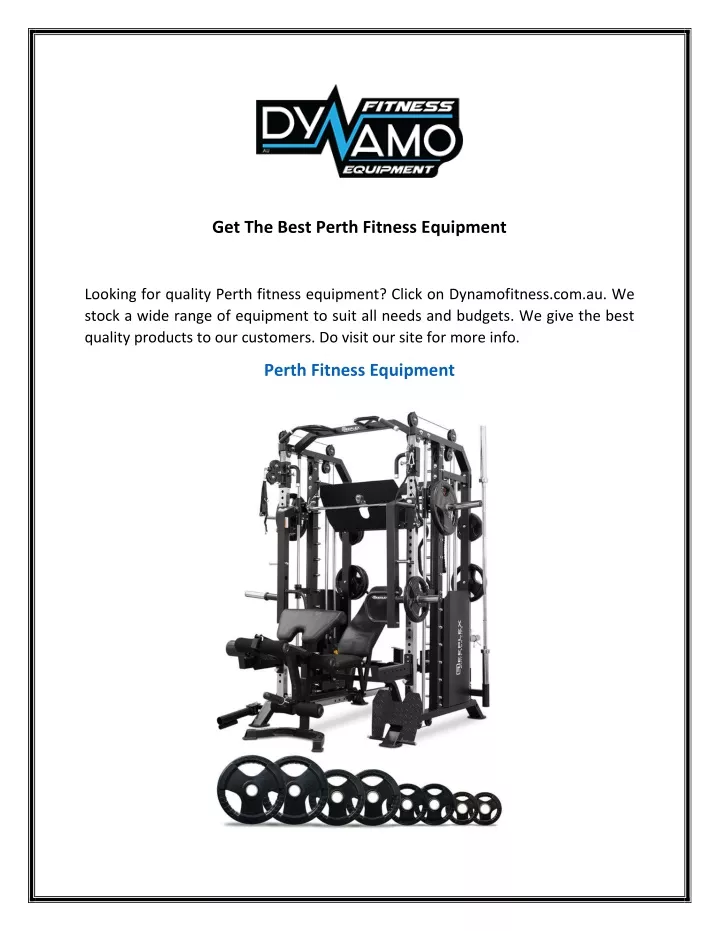 get the best perth fitness equipment