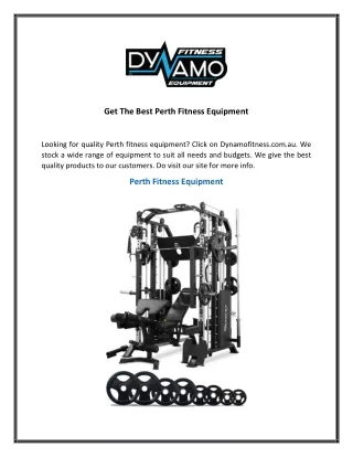 Get The Best Perth Fitness Equipment