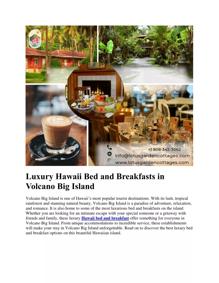luxury hawaii bed and breakfasts in volcano