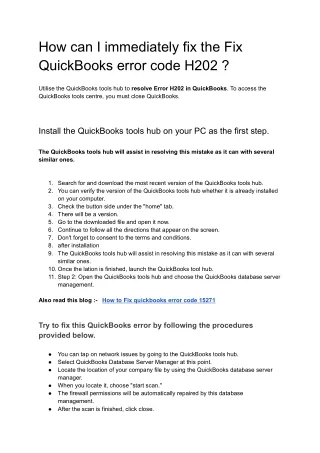 how can i immediately fix the fix quickbooks