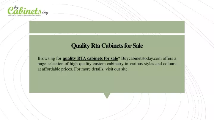 quality rta cabinets for sale