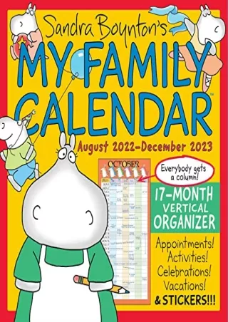 EBOOK (DOWNLOAD) Sandra Boynton's My Family Calendar 17-Month 2022-2023 Fam