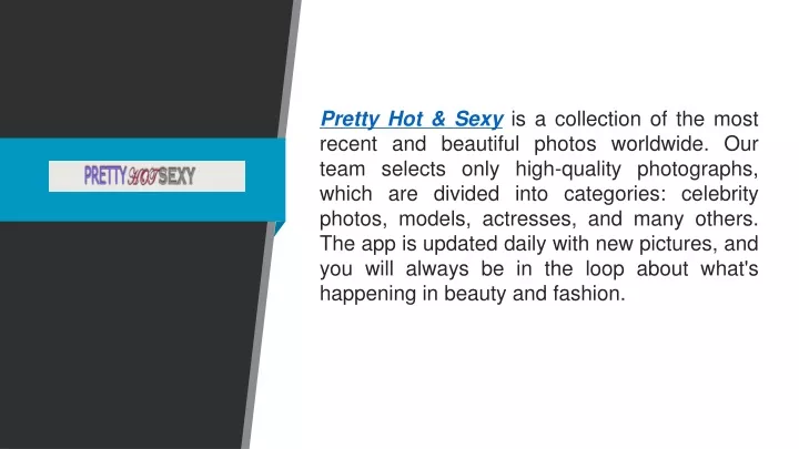pretty hot sexy is a collection of the most