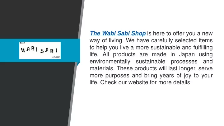 the wabi sabi shop is here to offer