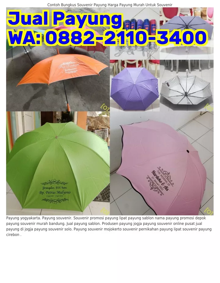 contoh bungkus souvenir payung harga payung murah