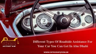 different types of roadside assistance for your