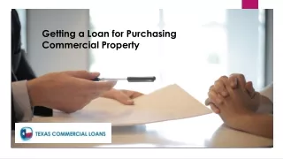 Getting a Loan for Purchasing Commercial Property