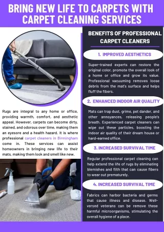 Bring New Life to Carpets with Carpet Cleaning Services
