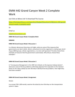 emm 442 grand canyon week 2 complete work