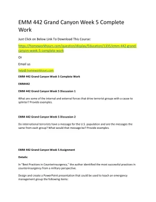 emm 442 grand canyon week 5 complete work