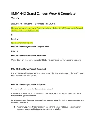 emm 442 grand canyon week 6 complete work