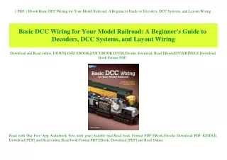 { PDF } Ebook Basic DCC Wiring for Your Model Railroad A Beginner's Guide to Decoders  DCC Systems  and Layout Wiring (R