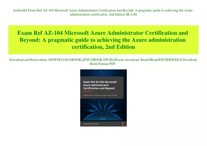 PPT - Textbook$ Exam Ref AZ-104 Microsoft Azure Administrator ...