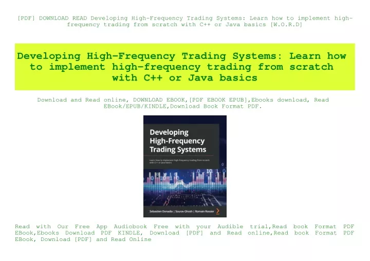 pdf download read developing high frequency