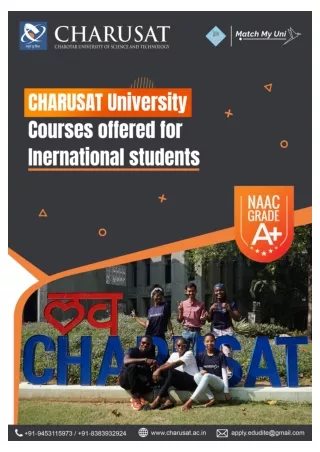 Charusat University: A Top-Notch Institution For Higher Learning