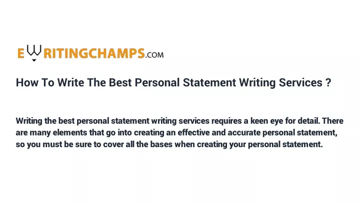 how to write the best personal statement writing services