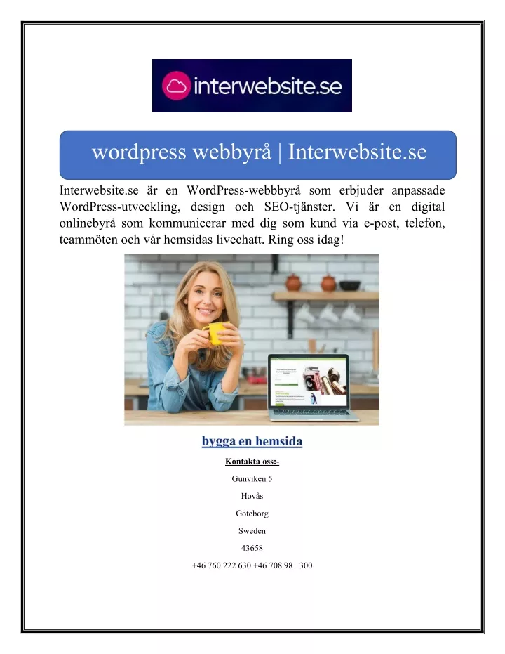 wordpress webbyr interwebsite se