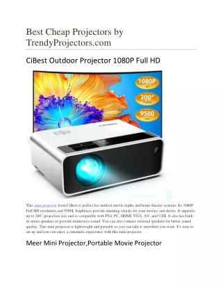 Best Cheap Projectors by TrendyProjectors