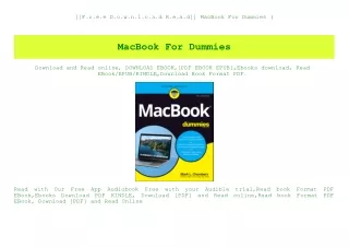 [[F.r.e.e D.o.w.n.l.o.a.d R.e.a.d]] MacBook For Dummies (E.B.O.O.K. DOWNLOAD^