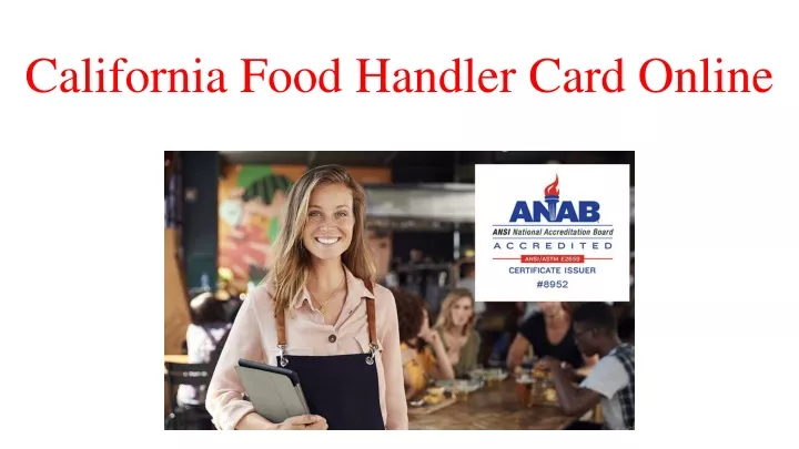 california food handler card online