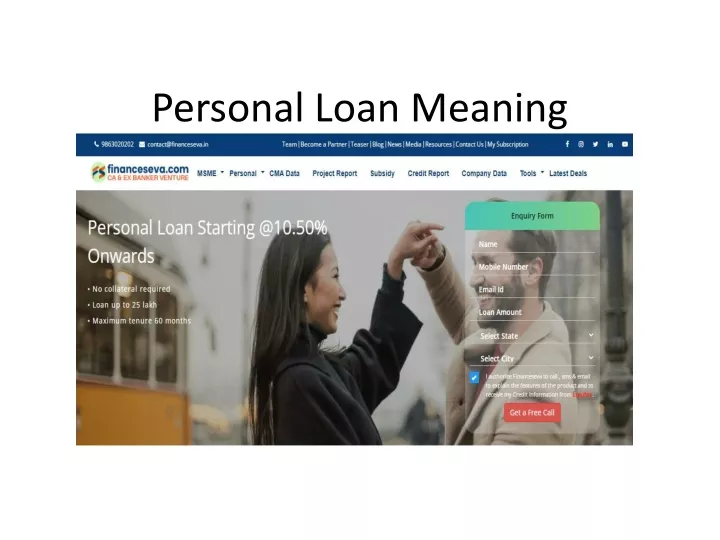 personal loan meaning