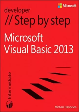 EBOOK Microsoft Visual Basic 2013 Step by Step Step by Step Developer