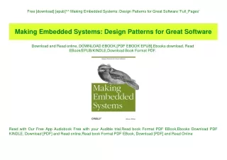 free download epub making embedded systems design