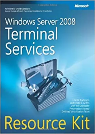 EBOOK Windows Server® 2008 Terminal Services Resource Kit