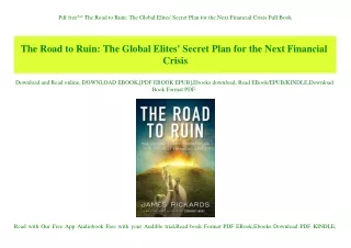 Pdf free^^ The Road to Ruin The Global Elites' Secret Plan for the Next Financial Crisis Full Book