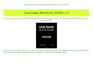 (Epub Download) Game Engine Black Book DOOM v1.1 [Free Ebook]