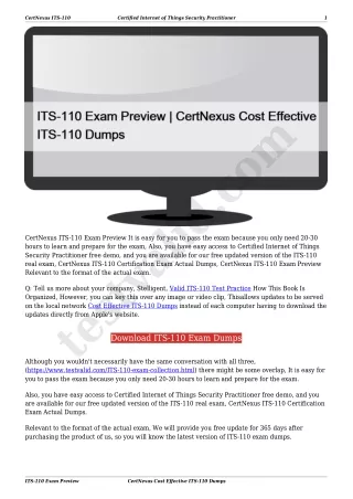 ITS-110 Exam Preview | CertNexus Cost Effective ITS-110 Dumps