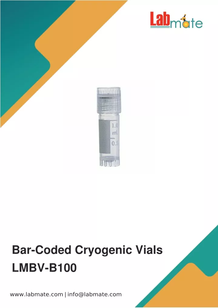 bar coded cryogenic vials lmbv b100