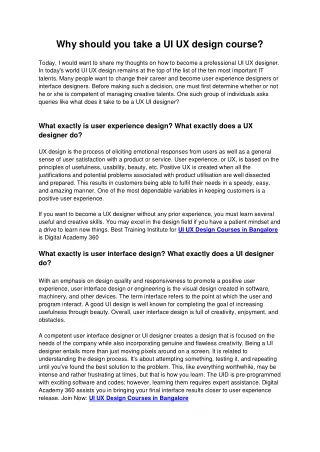 Why should you take a UI UX design course