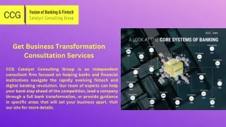 Get Business Transformation Consultation Services