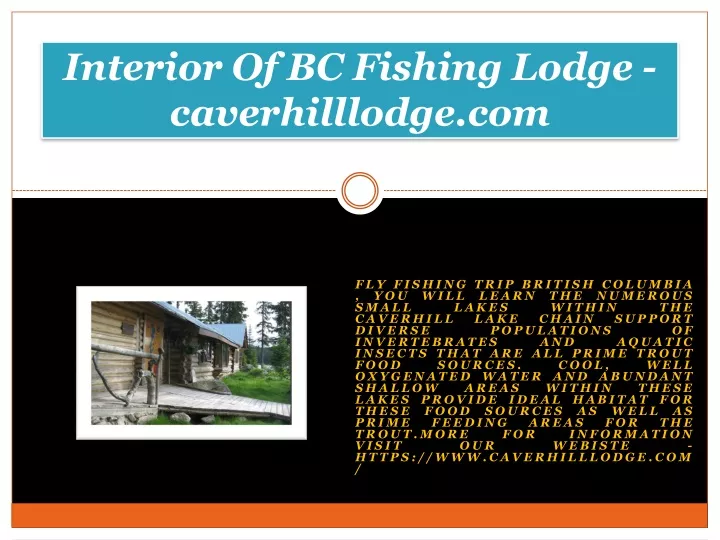 interior of bc fishing lodge caverhilllodge com