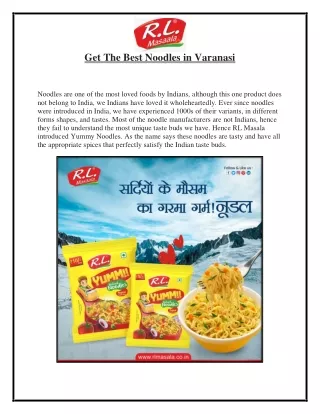 Get The Best Noodles in Varanasi