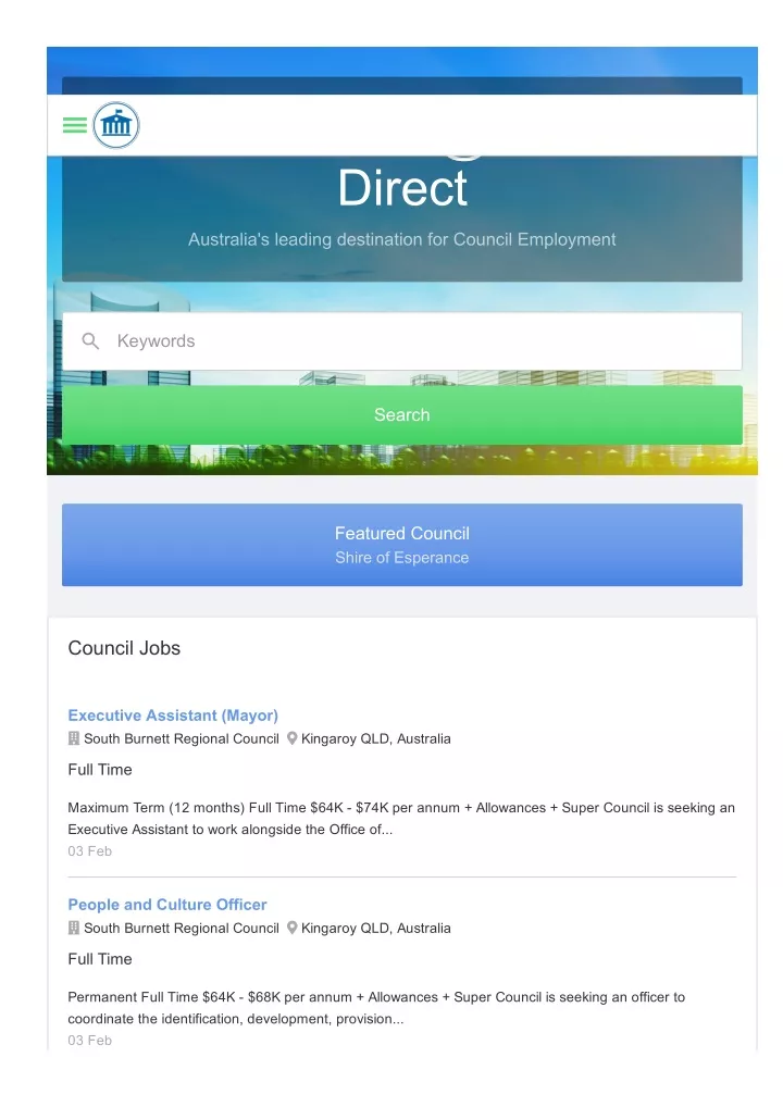 council jobs @ council direct