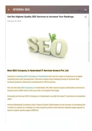 Get the Highest Quality SEO Services to Increase Your Rankings
