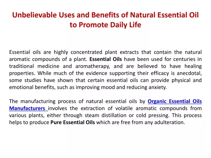 unbelievable uses and benefits of natural