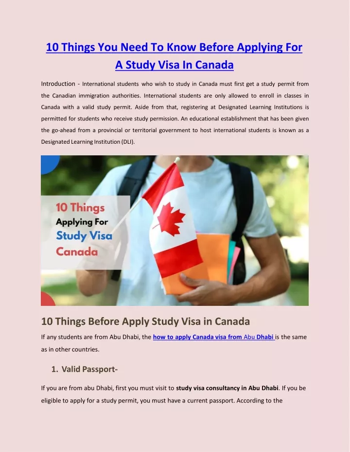 10 things you need to know before applying for a study visa in canada
