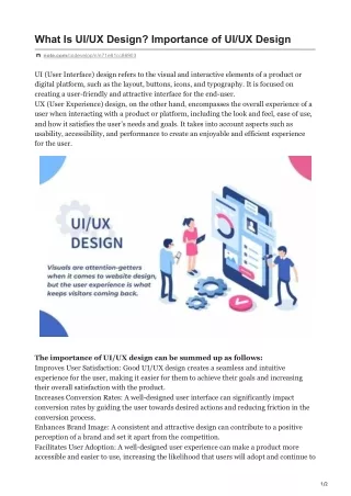 what is ui ux design importance of ui ux design