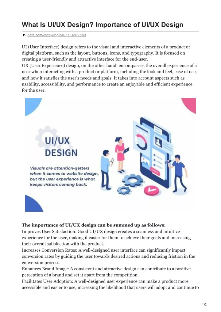 what is ui ux design importance of ui ux design